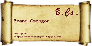 Brand Csongor névjegykártya