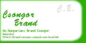 csongor brand business card